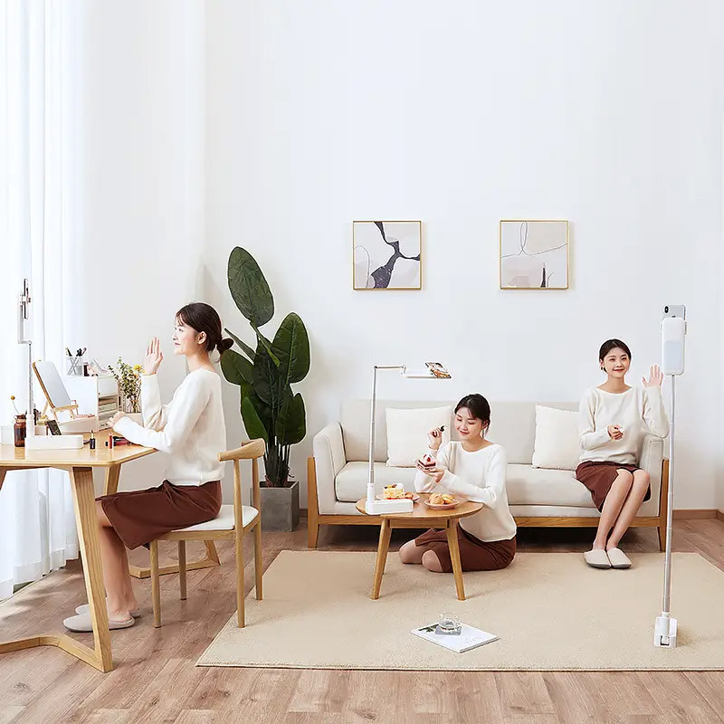 Підставка-тримач настільний USAMS US-ZB209 Multifunctional Live Show Foldable with lamp Зображення №5 Підставка-тримач настільний USAMS US-ZB209 Multifunctional Live Show Foldable with lamp дивитися фото №5