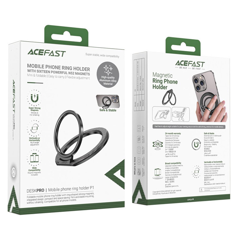 Тримач кільце Acefast P1 Magnetic Ring Phone Holder на малюнкі №3