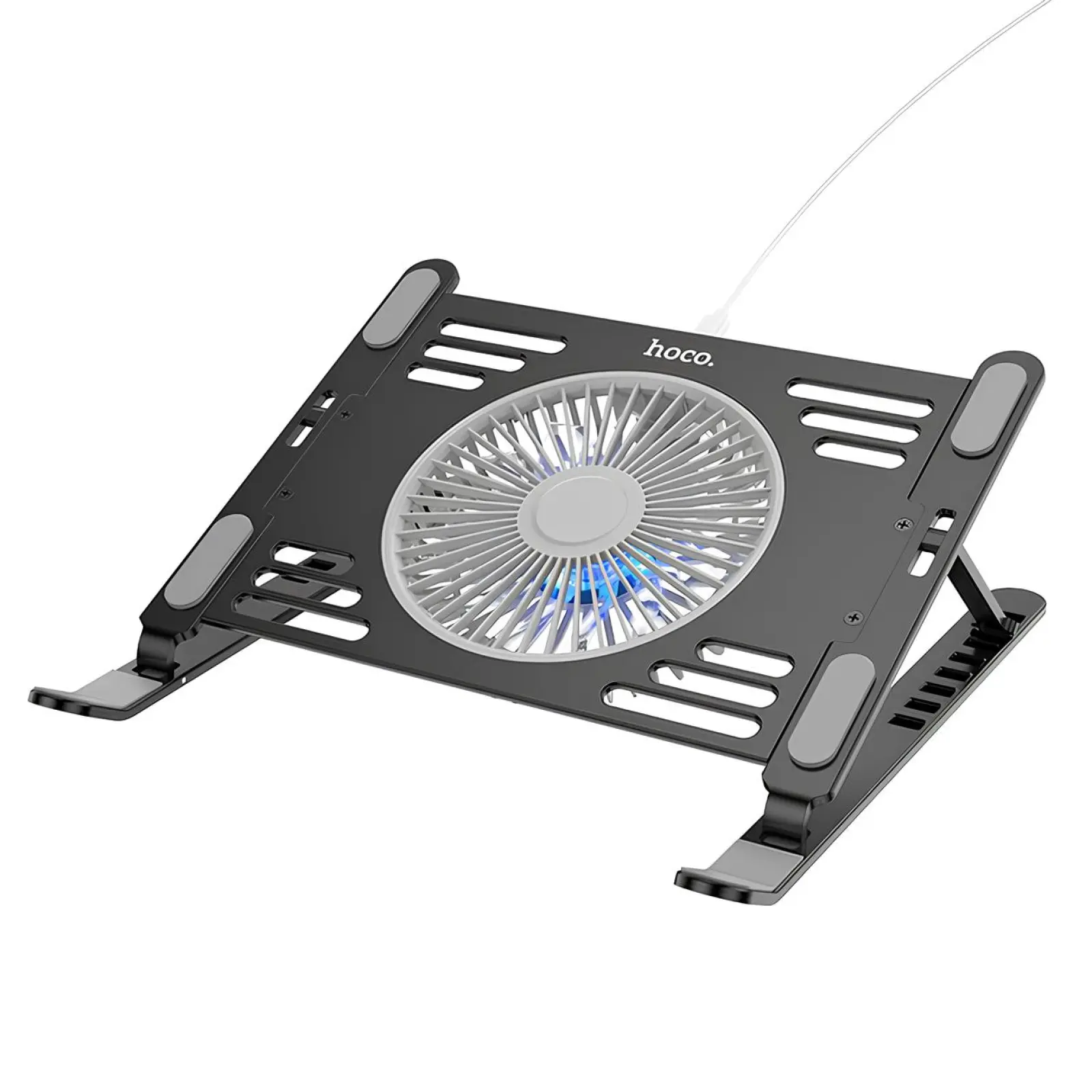 Підставка для ноутбуку/планшета Hoco DH22 Active Cooling, Black, купити оптом з доставкою