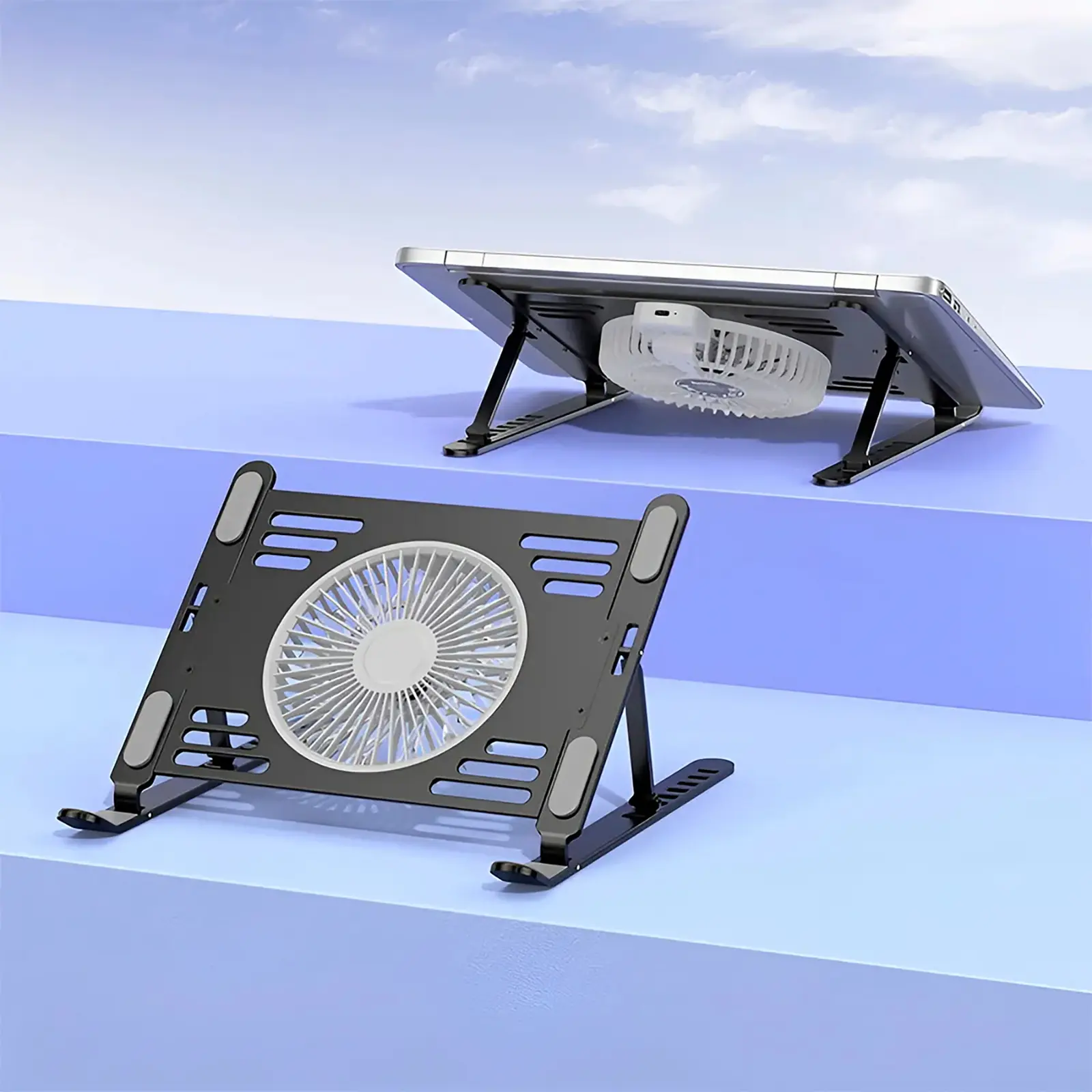 Підставка для ноутбуку/планшета Hoco DH22 Active Cooling, Black 2, купити оптом з доставкою