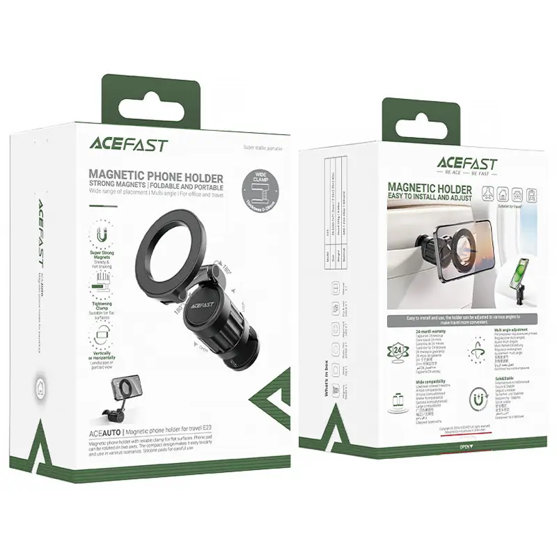 Магнитный держатель для телефона Acefast E23 Magnetic for Travel, Black 4, купить оптом с доставкой
