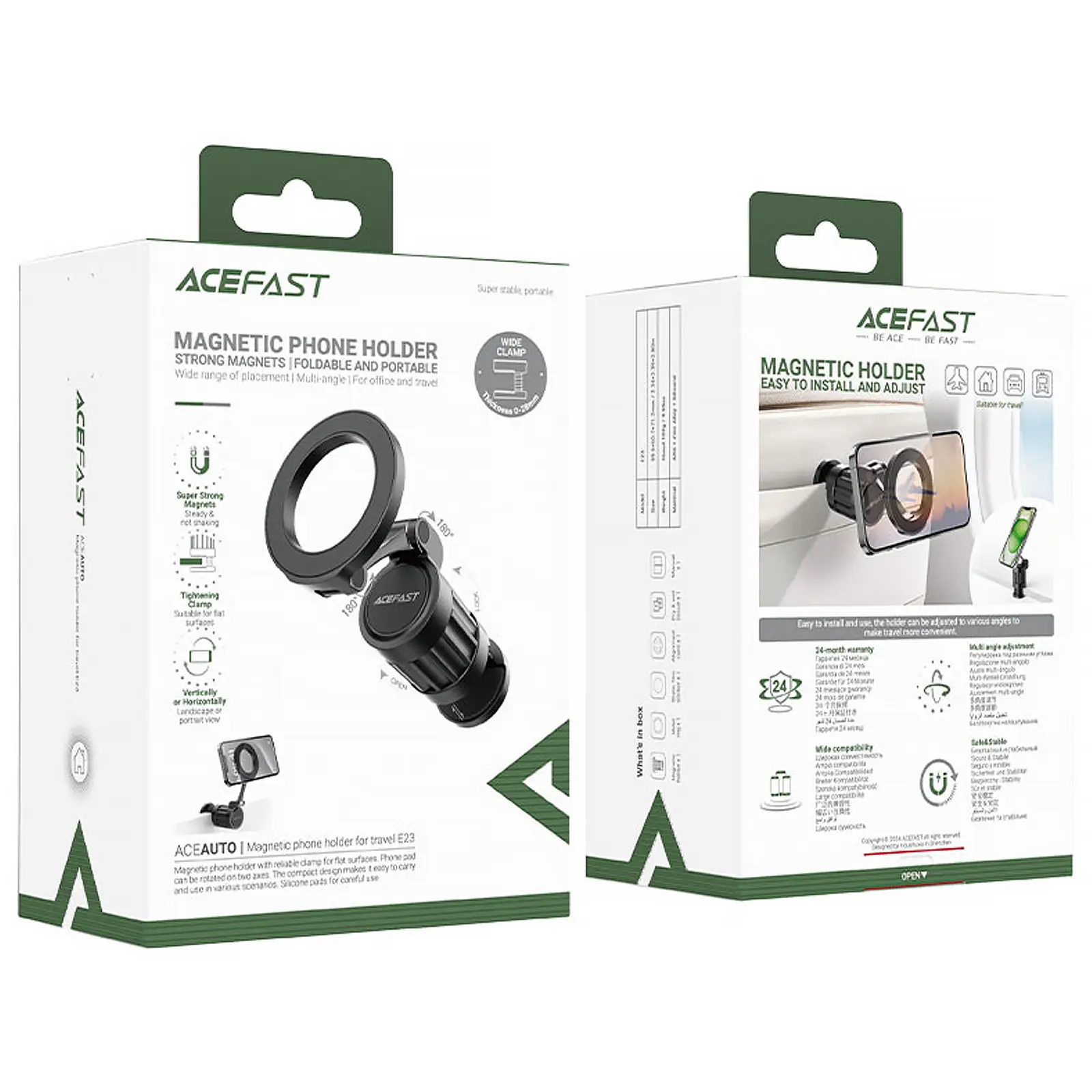 Магнитный держатель для телефона Acefast E23 Magnetic for Travel, Black 4, купить оптом с доставкой
