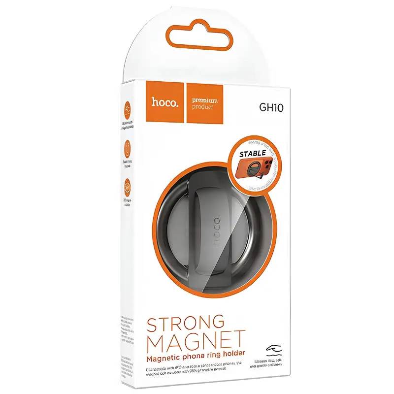 Магнітний тримач Hoco GH10 Magic, Metal grey 1, купити оптом з доставкою