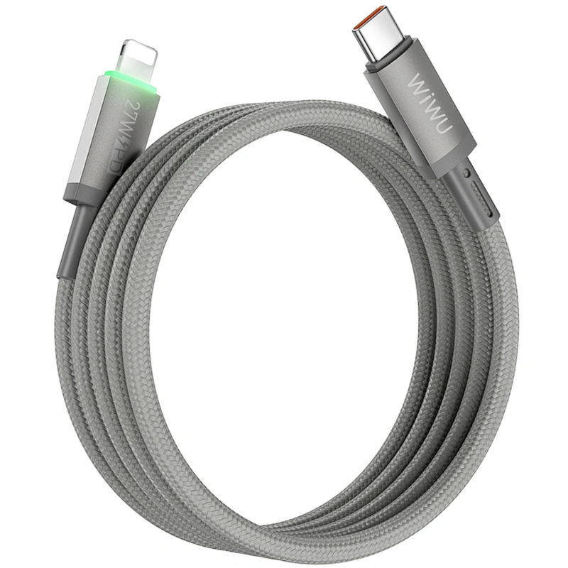 Дата кабель WIWU C083 Maglink Type-C to Lightning 27W (1m), Grey 2, купить оптом с доставкой