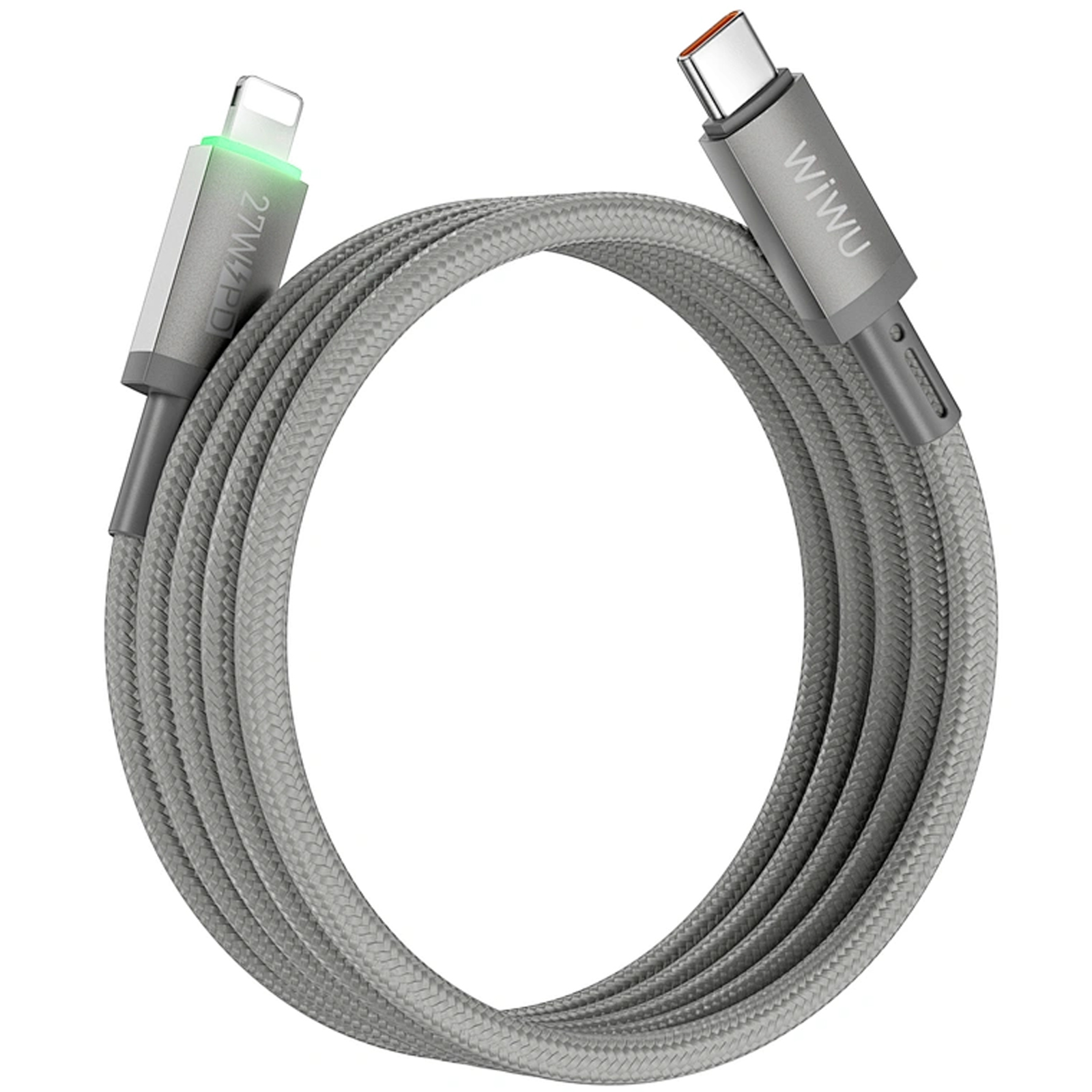 Дата кабель WIWU C083 Maglink Type-C to Lightning 27W (1m), Grey 2, купить оптом с доставкой