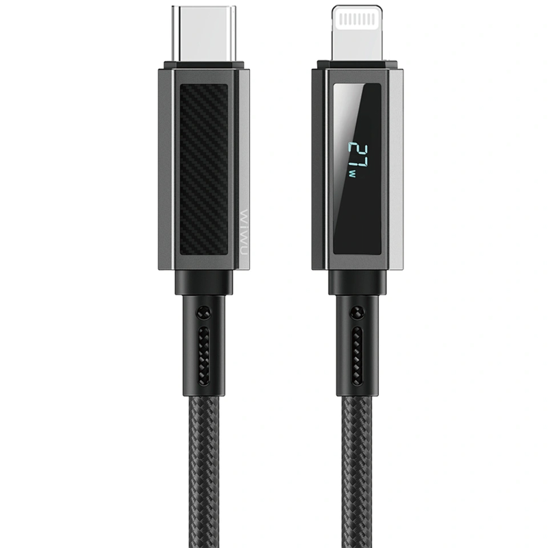 Дата кабель WIWU C080 Warriors Type-C to Lightning 27W (1m), Black 1, купить оптом с доставкой