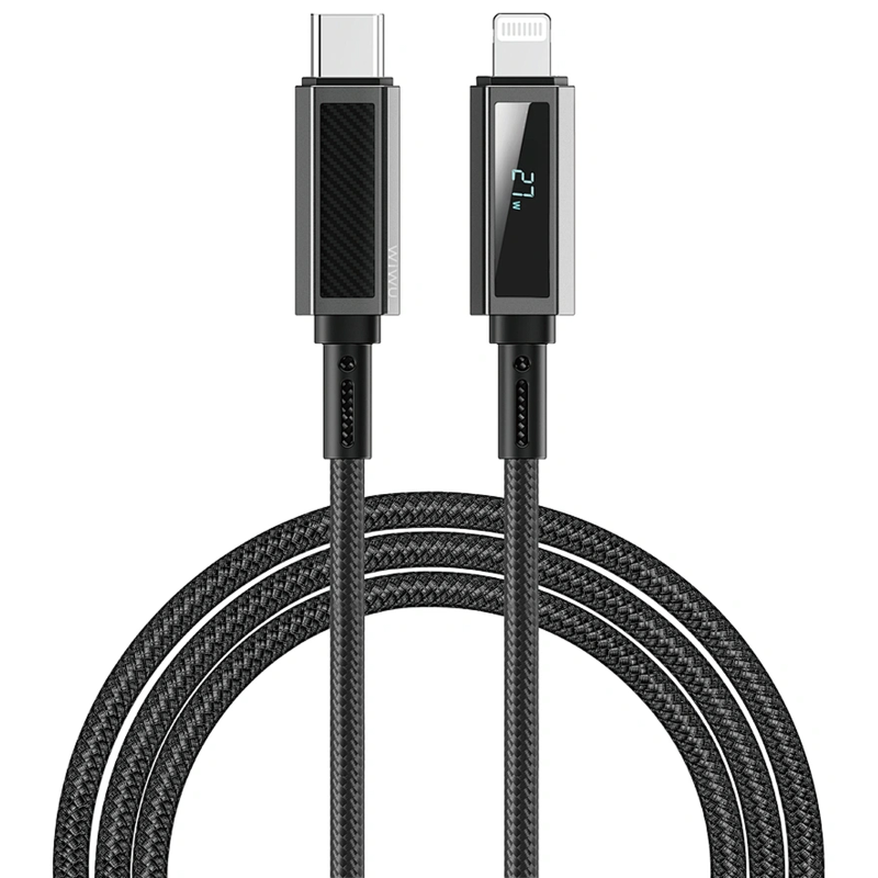 Дата кабель WIWU C080 Warriors Type-C to Lightning 27W (1m), Black 2, купить оптом с доставкой