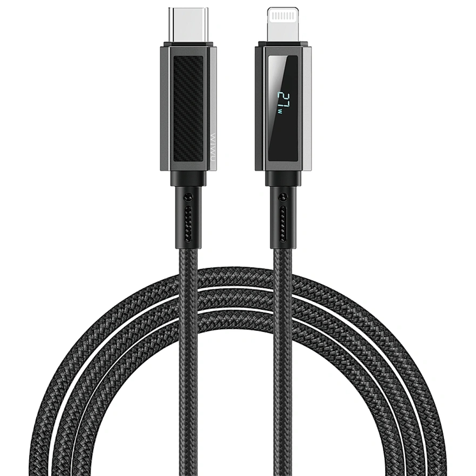 Дата кабель WIWU C080 Warriors Type-C to Lightning 27W (1m), Black 2, купить оптом с доставкой