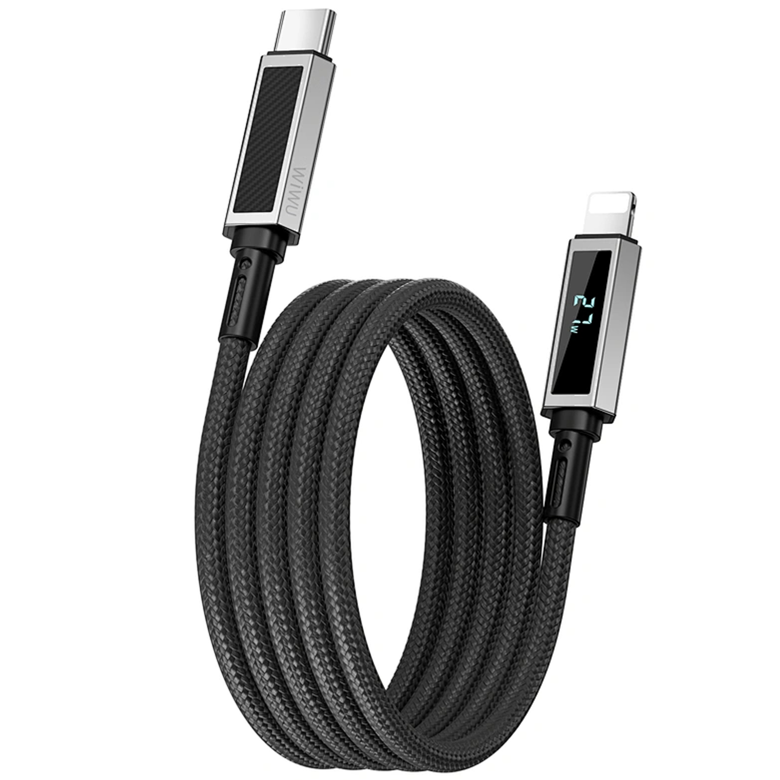 Дата кабель WIWU C080 Warriors Type-C to Lightning 27W (1m), Black 3, купить оптом с доставкой