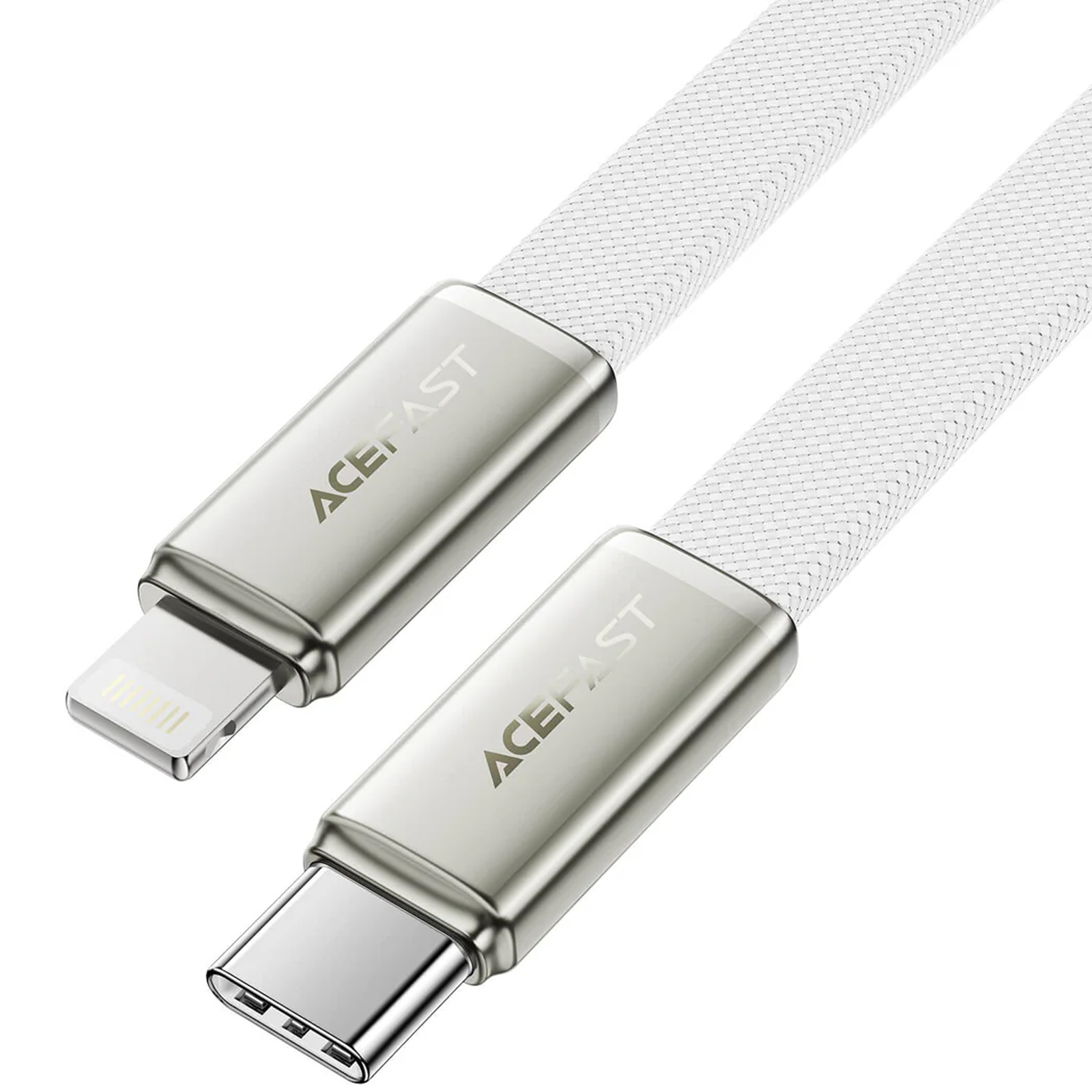 Дата кабель Acefast C24-01 Type-C to Lightning 30W (1.2m), White 1, купить оптом с доставкой
