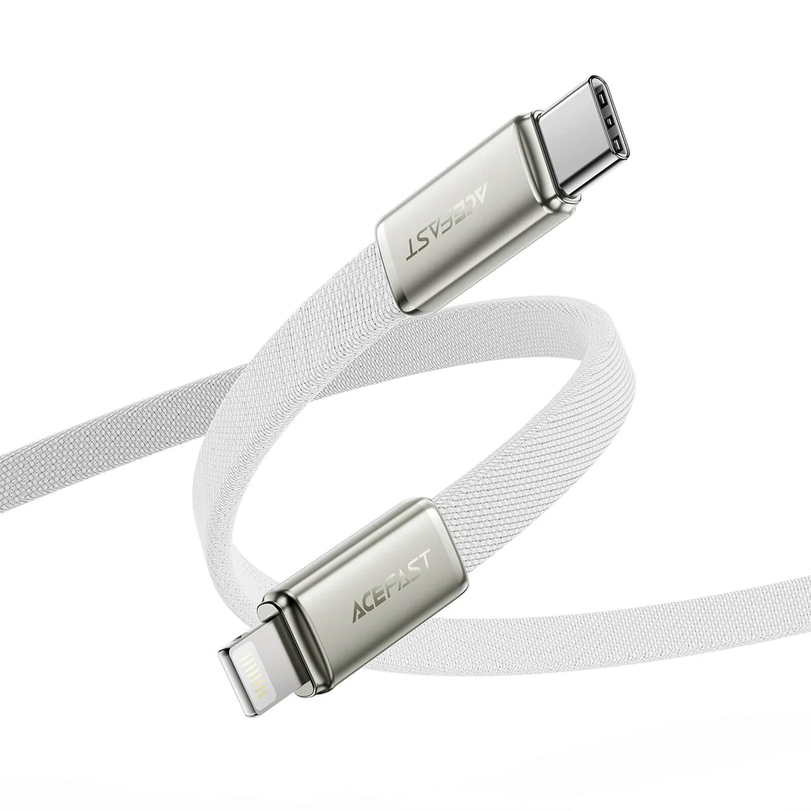 Дата кабель Acefast C24-01 Type-C to Lightning 30W (1.2m), White 2, купить оптом с доставкой
