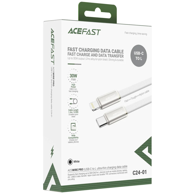 Дата кабель Acefast C24-01 Type-C to Lightning 30W (1.2m) на малюнкі №4