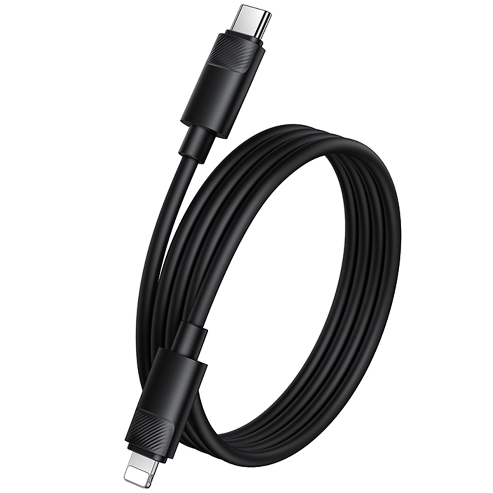 Дата кабель Borofone BX123 Leya Type-C to Lightning 30W (1m), Black 2, купить оптом с доставкой