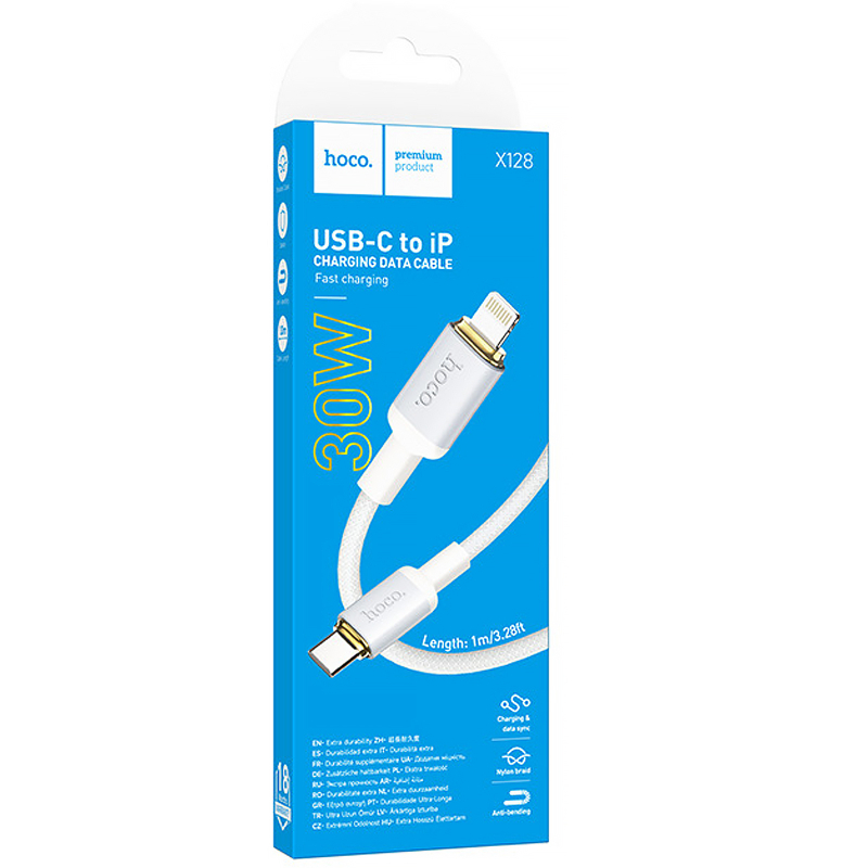 Дата кабель Hoco X128 Benefit Type-C to Lightning 30W (1m) на малюнкі №2