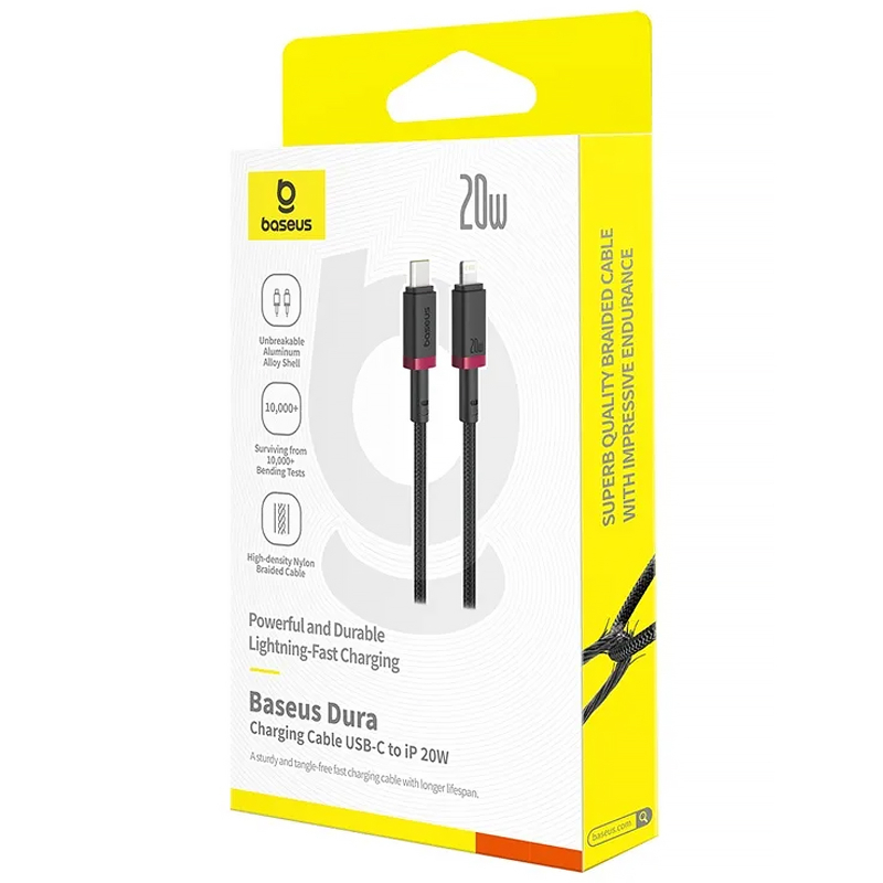 Дата кабель Baseus Dura Series Fast Charging Type-C to Lightning 20W (1m) (CB000123) на картинке №2