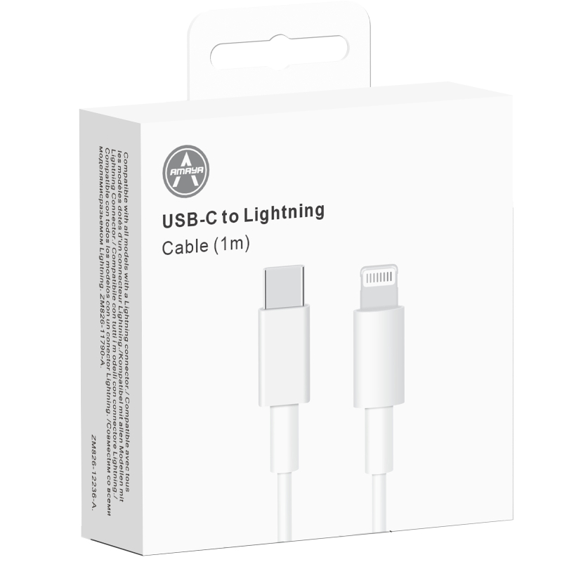 Дата кабель Amaya AD25CL Type-C to Lightning 20W (1m) на картинке №2