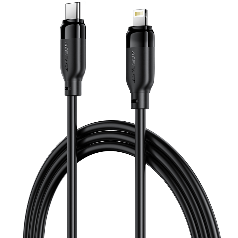 Дата кабель Acefast C16-05 Type-C to Lightning 30W (2m), Black 1, купить оптом с доставкой
