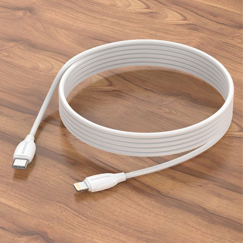 Дата кабель Borofone BX19 Type-C to Lightning (2m) Зображення №3 Дата кабель Borofone BX19 Type-C to Lightning (2m) дивитися фото №3