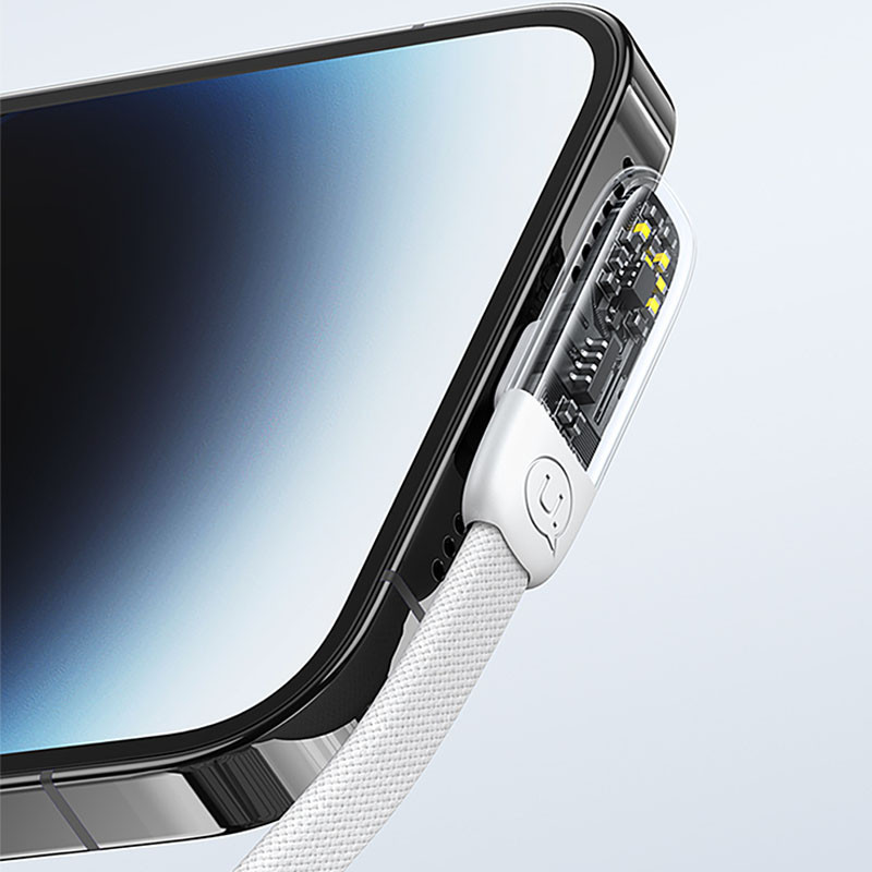 Дата кабель USAMS US-SJ586 Type-C to Lightning PD 20W Right-angle (2m) на малюнкі №2