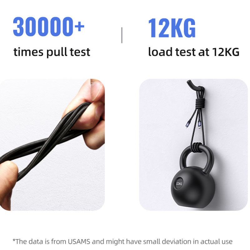 Дата кабель USAMS US-SJ521 U71 Type-C to Lightning PD 20W (1.2m) Зображення №6 Дата кабель USAMS US-SJ521 U71 Type-C to Lightning PD 20W (1.2m) дивитися фото №6