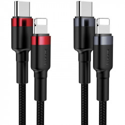 Дата кабель Baseus Cafule Type-C to Lightning PD 20W (1m) (CATLKLF)