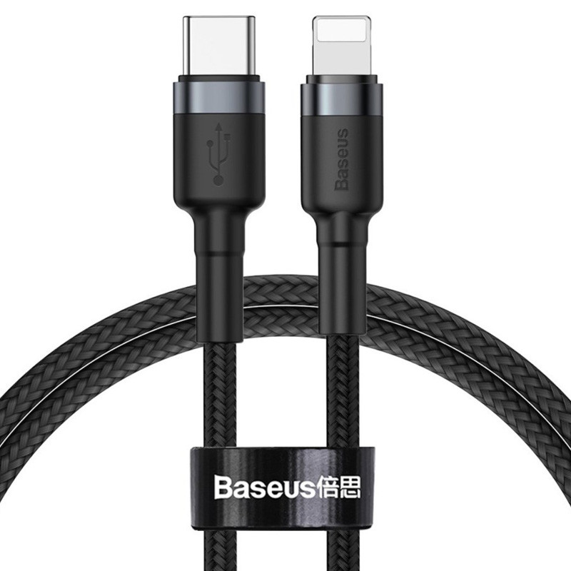 Дата кабель Baseus Cafule Type-C to Lightning PD 18W (1m) (CATLKLF) на малюнкі №1