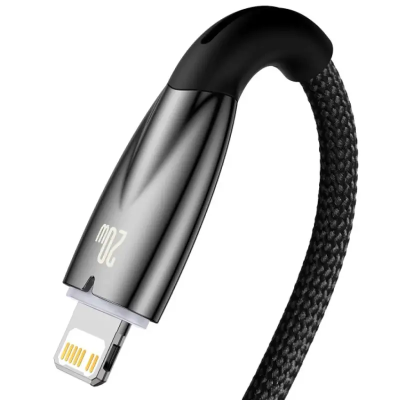 Дата кабель Baseus Glimmer Series Fast Charging Data Cable Type-C to Lightning 20W 1m (CADH000001), Black 3, купить оптом с доставкой