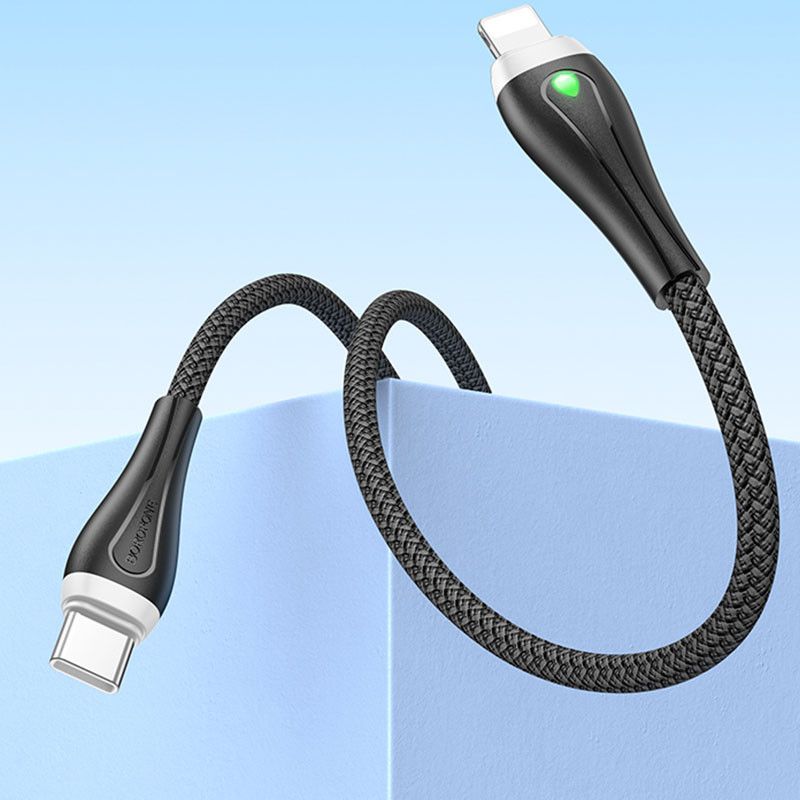 Дата кабель Borofone BX100 Advantage 27W Type-C to Lightning (1m) на малюнкі №3