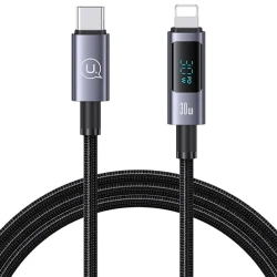 Дата кабель USAMS US-SJ672 Digital Display Sufeng Ser. Type-C to Lightning 30W (1.2m)