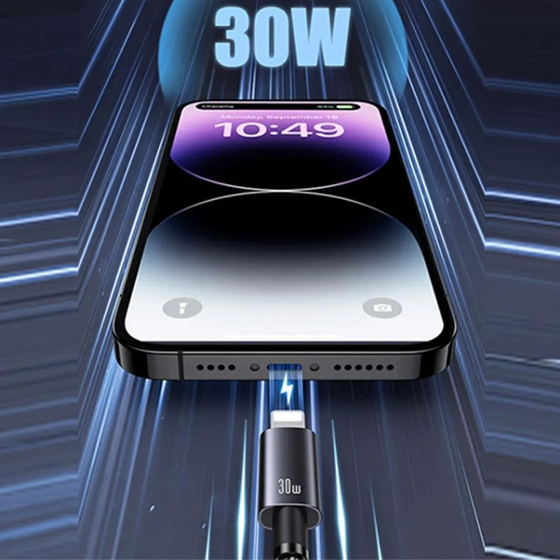 Дата кабель USAMS US-SJ662 Type-C to Lightning 30W Sufeng Series (1.2m) дивитися фото №5