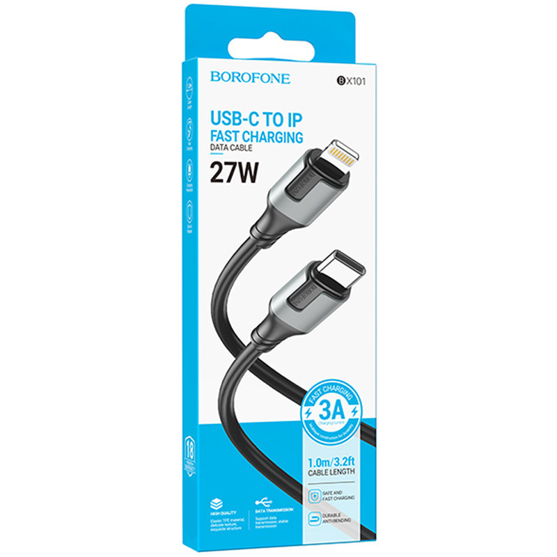Дата кабель Borofone BX101 Creator 27W Type-C to Lightning (1m) на малюнкі №6