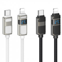 Дата кабель Hoco U137 Line with display Type-C to Lightning 27W (1.2m)