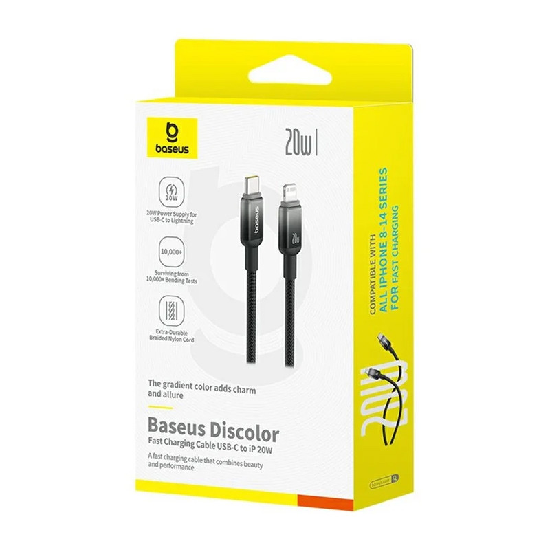 Дата кабель Baseus Discolor Series Fast Charging Type-C to Lightning 20W (1m) (P10374901) на малюнкі №5