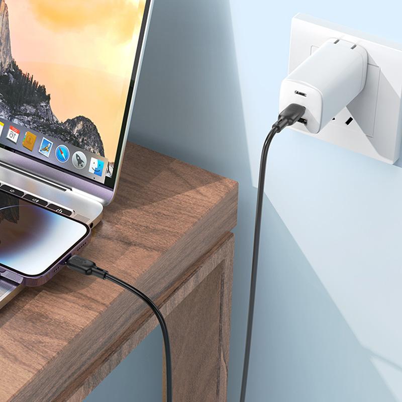 Дата кабель Borofone BX113 Lenny Type-C to Lightning 27W (3m) на малюнкі №7