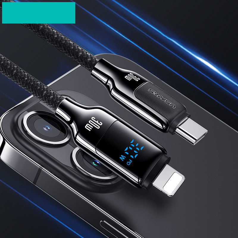 Дата кабель Usams US-SJ741 Digital Display HX Ser. Type-C to Lightning 30W (1.2m) на малюнкі №3