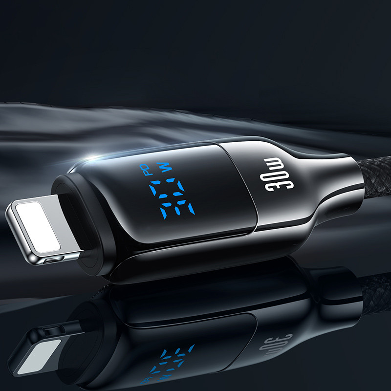 Дата кабель Usams US-SJ741 Digital Display HX Ser. Type-C to Lightning 30W (1.2m) на малюнкі №4