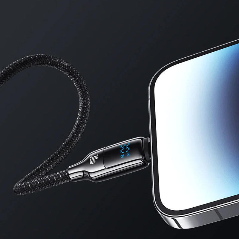 Дата кабель Usams US-SJ741 Digital Display HX Ser. Type-C to Lightning 30W (1.2m) на малюнкі №5