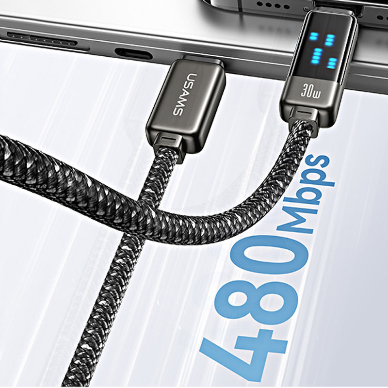 Дата кабель Usams US-SJ743 Meteor Ser. Type-C to Lightning 30W (1.2m) на малюнкі №7