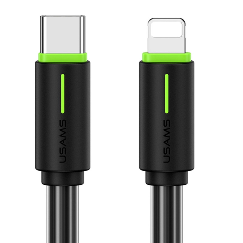 Дата кабель Usams US-SJ735 Bicolor Charging YR Ser. Type-C to Lightning 30W (1m) на малюнкі №1