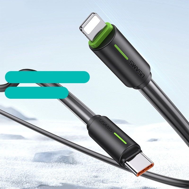 Дата кабель Usams US-SJ735 Bicolor Charging YR Ser. Type-C to Lightning 30W (1m) на малюнкі №2