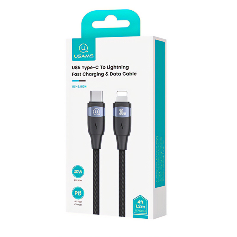 Дата кабель Usams US-SJ635 U85 Type-C to Lightning 30W (2m) на малюнкі №2