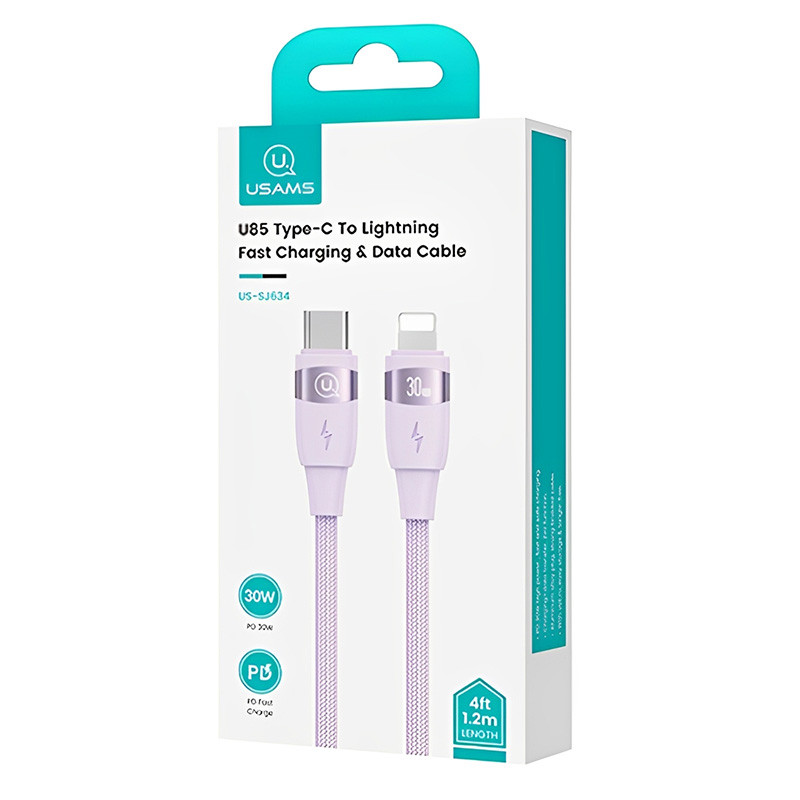 Дата кабель Usams US-SJ635 U85 Type-C to Lightning 30W (2m) на малюнкі №2