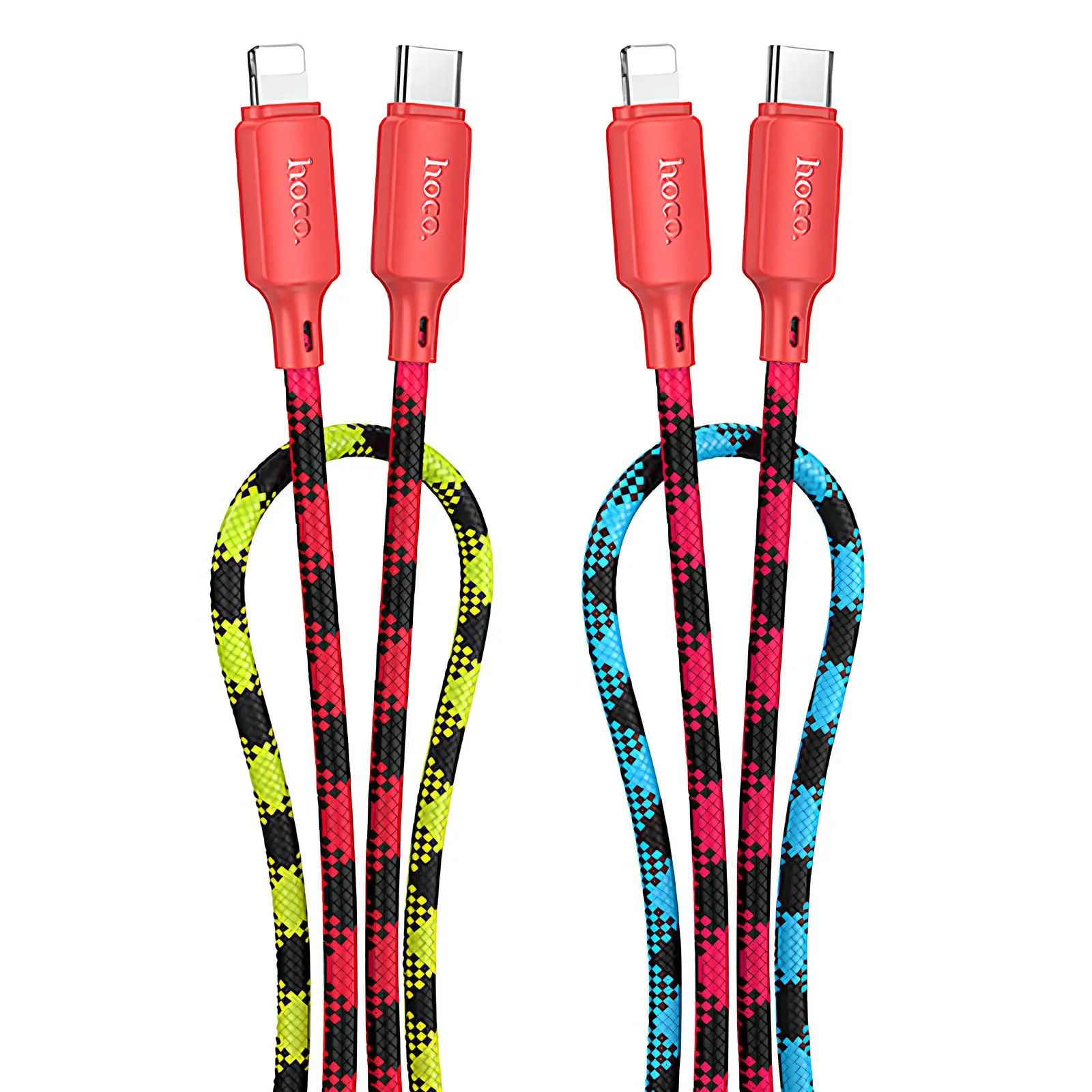 Дата кабель Hoco X116 Meridian Type-C to Lightning 27W (1m), Gradient Red Mix, купити оптом з доставкою