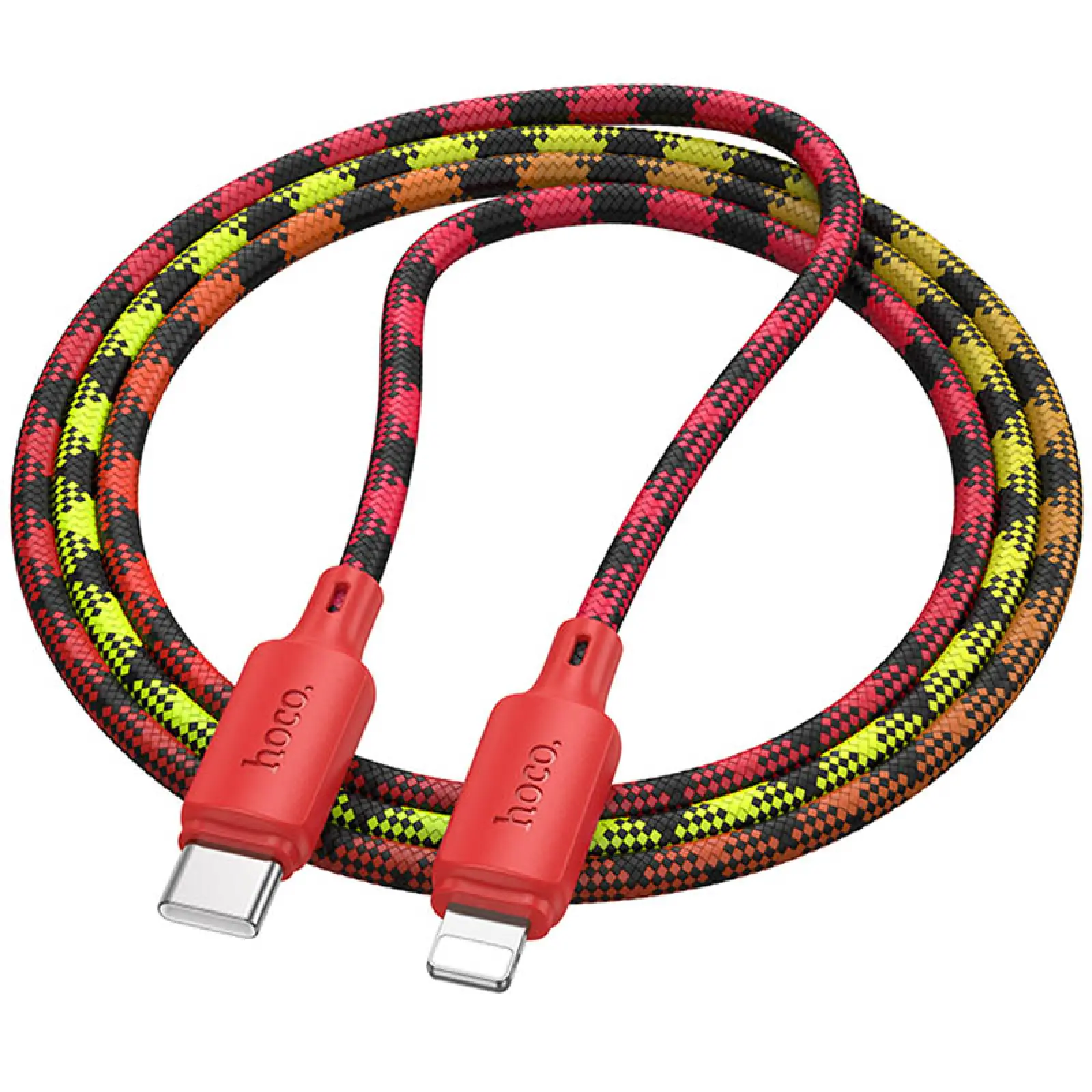 Дата кабель Hoco X116 Meridian Type-C to Lightning 27W (1m), Gradient Red Mix 1, купити оптом з доставкою