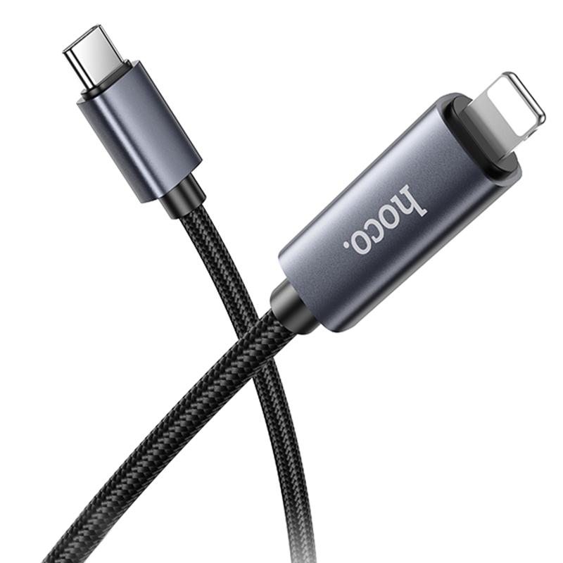 Дата кабель Hoco X112 Favor with display Type-C to Lightning 27W (1m) на малюнкі №2