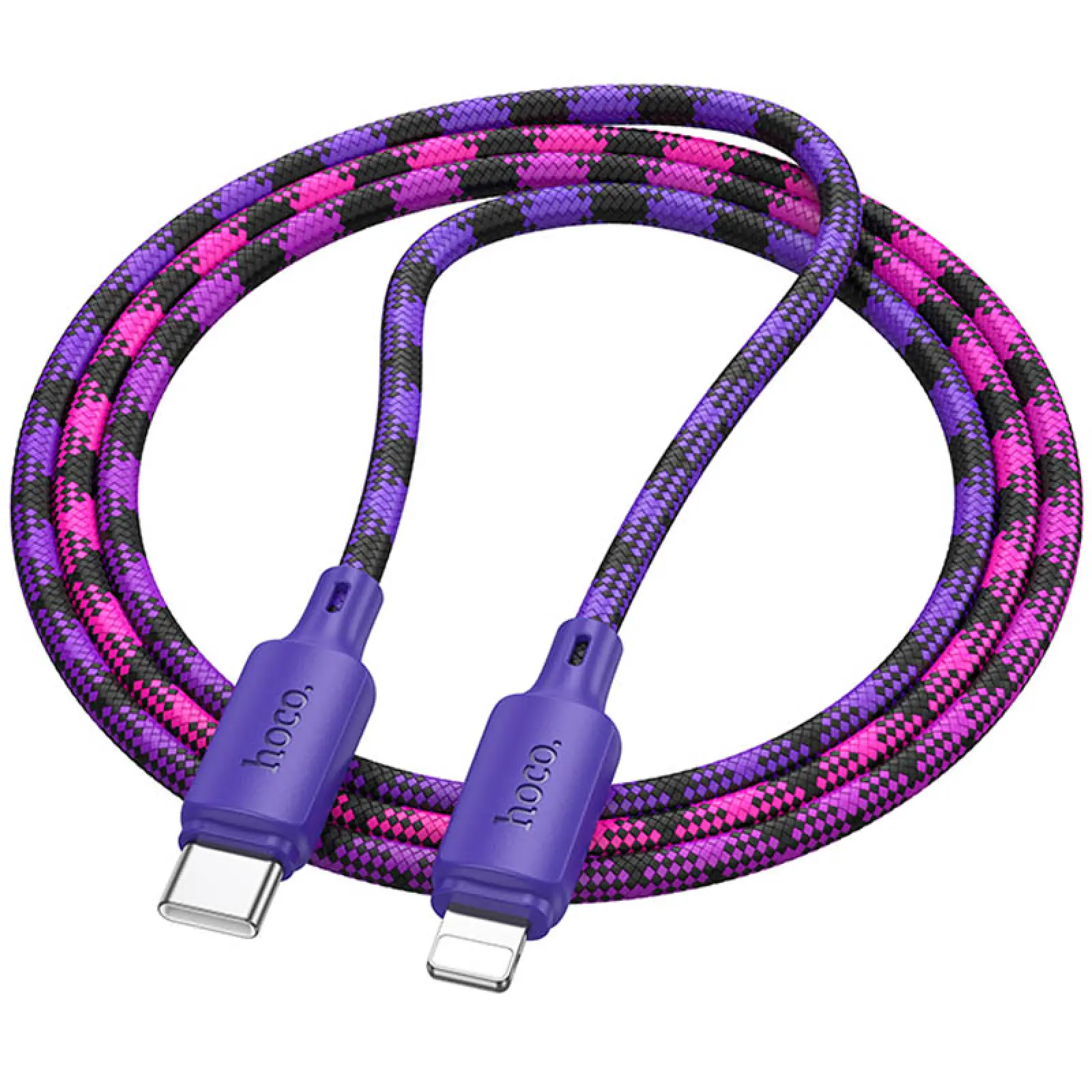 Дата кабель Hoco X116 Meridian Type-C to Lightning 27W (1m), Gradient Purple Mix 1, купити оптом з доставкою