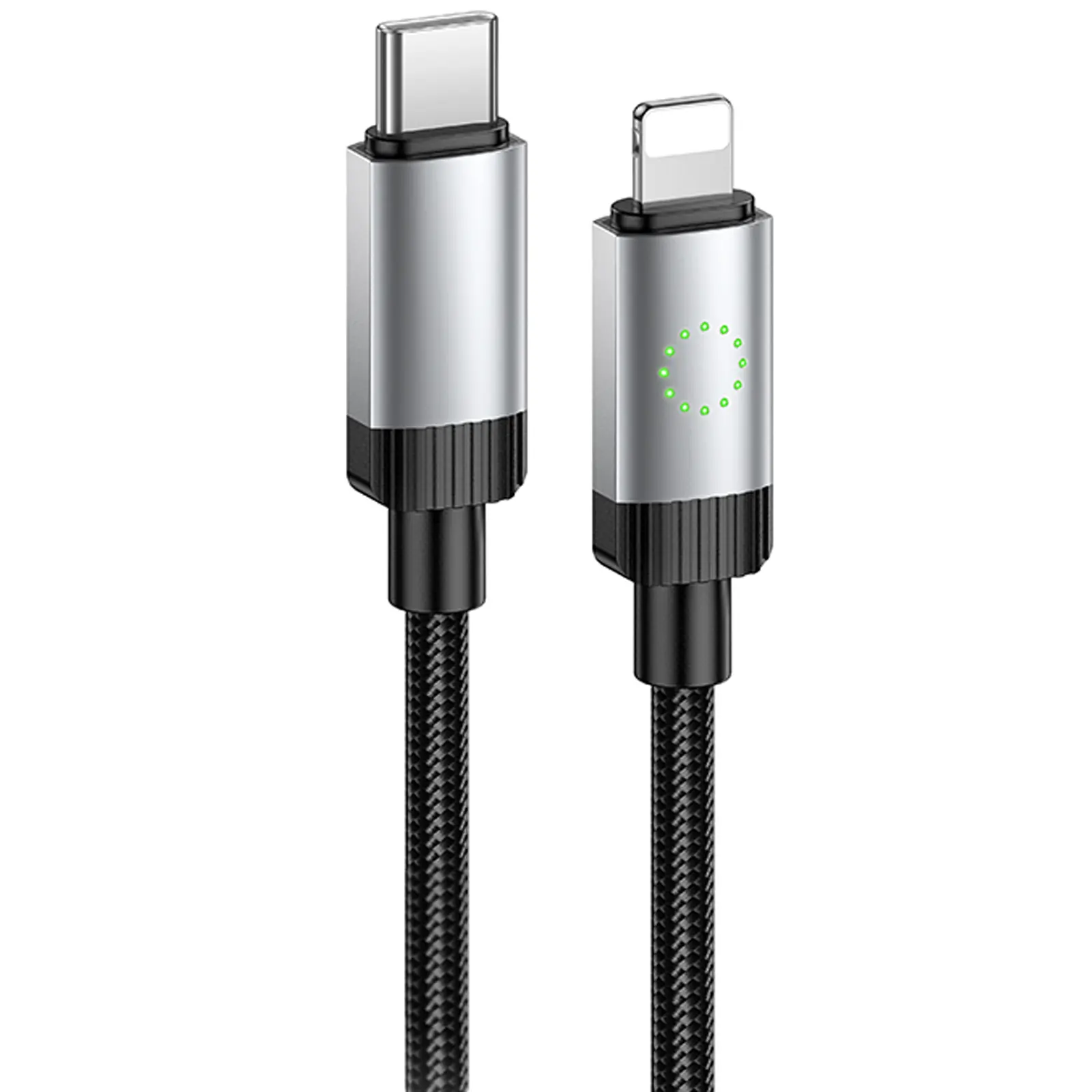 Дата кабель Hoco X117 Star Type-C to Lightning 27W (1m), Black, купити оптом з доставкою