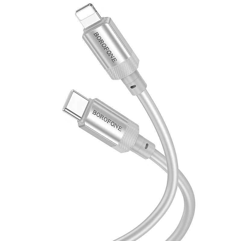 Дата кабель Borofone BX108 Start silicone Type-C to Lightning 27W (1m) на малюнкі №2
