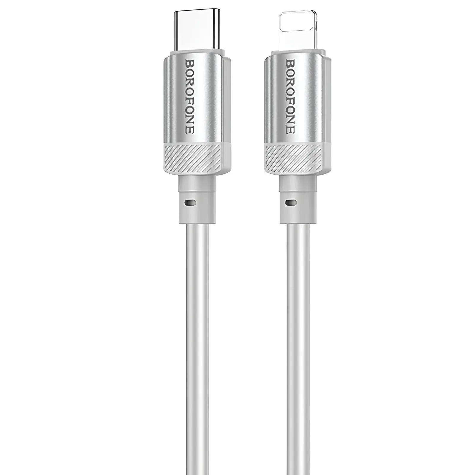 Дата кабель Borofone BX108 Start silicone Type-C to Lightning 27W (1m), Gray, купить оптом с доставкой