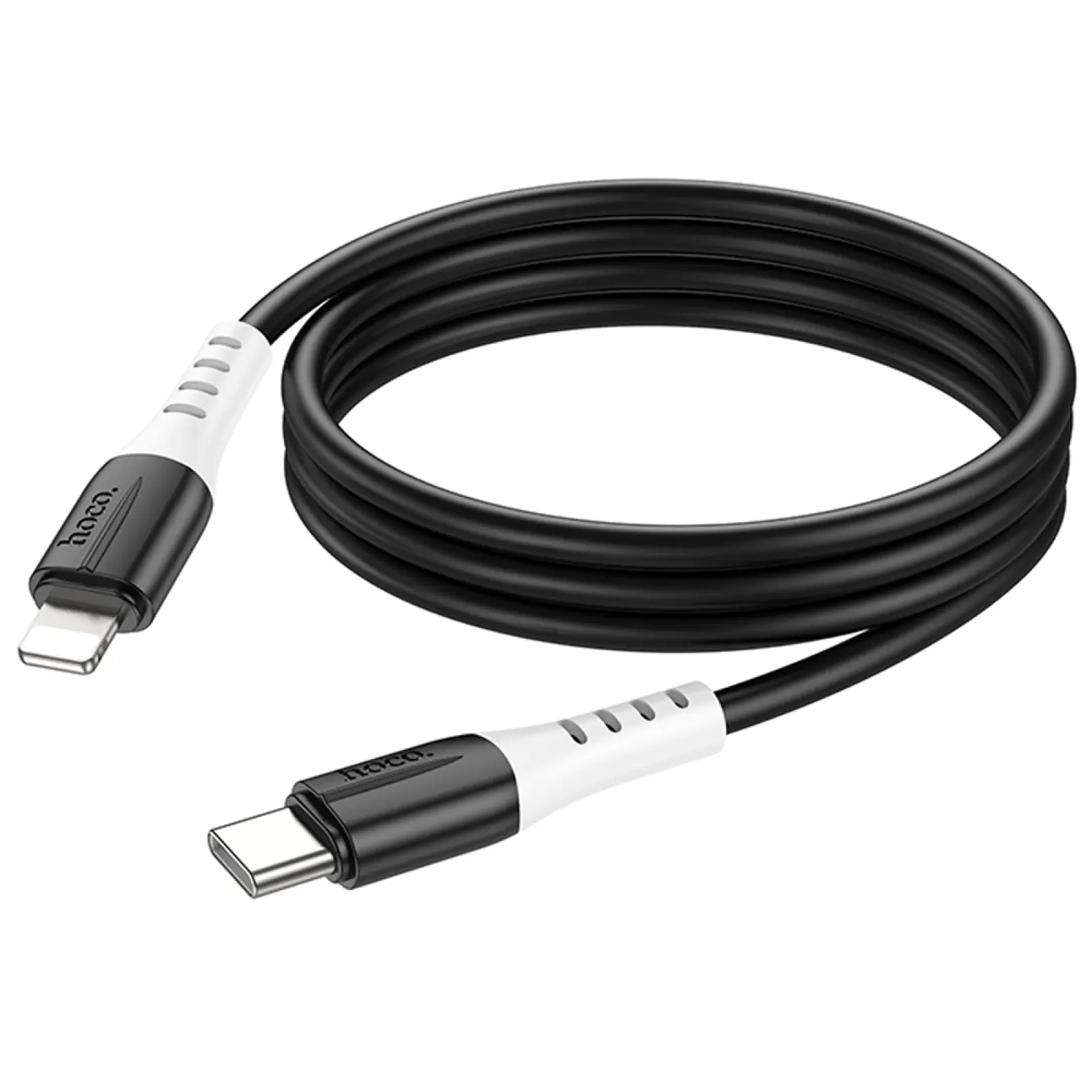 Дата кабель Hoco X82 Silicone Type-C to Lightning 20W (1m), Black 3, купить оптом с доставкой